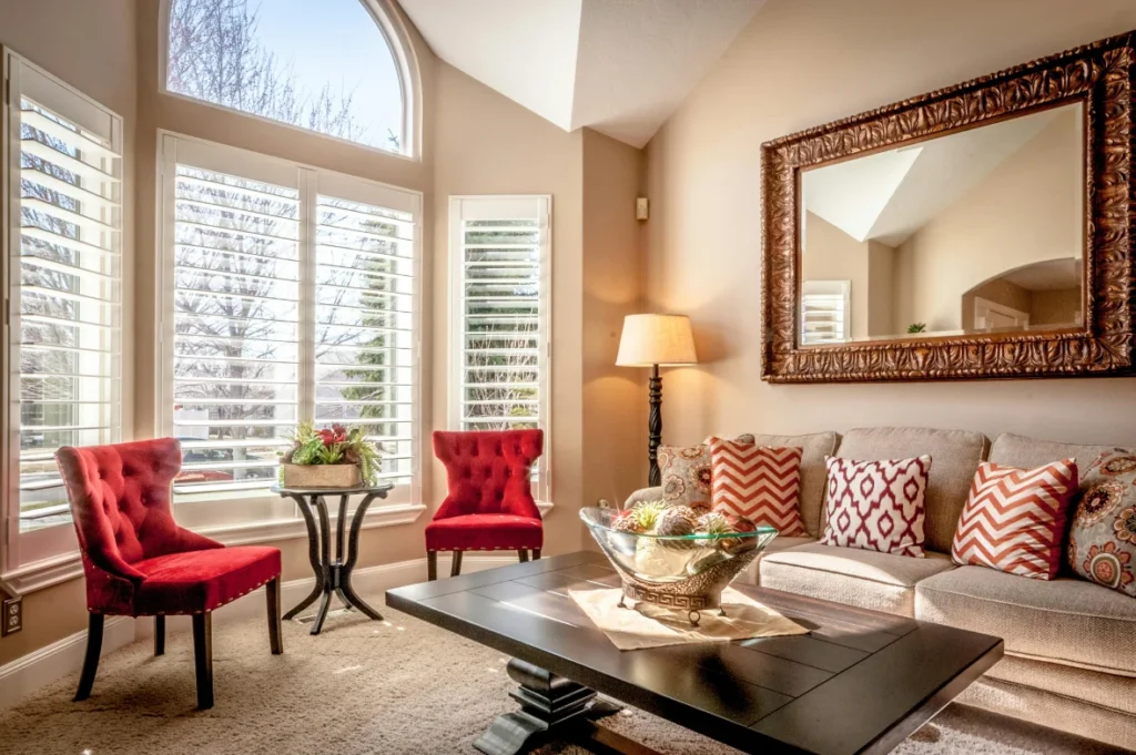 A cosy Inverness living room with two chairs and a coffee table