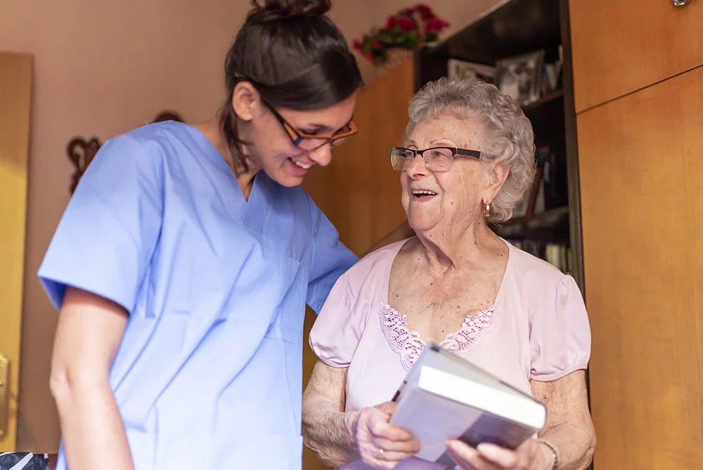 Meaningful activity and social support provided through companionship care.