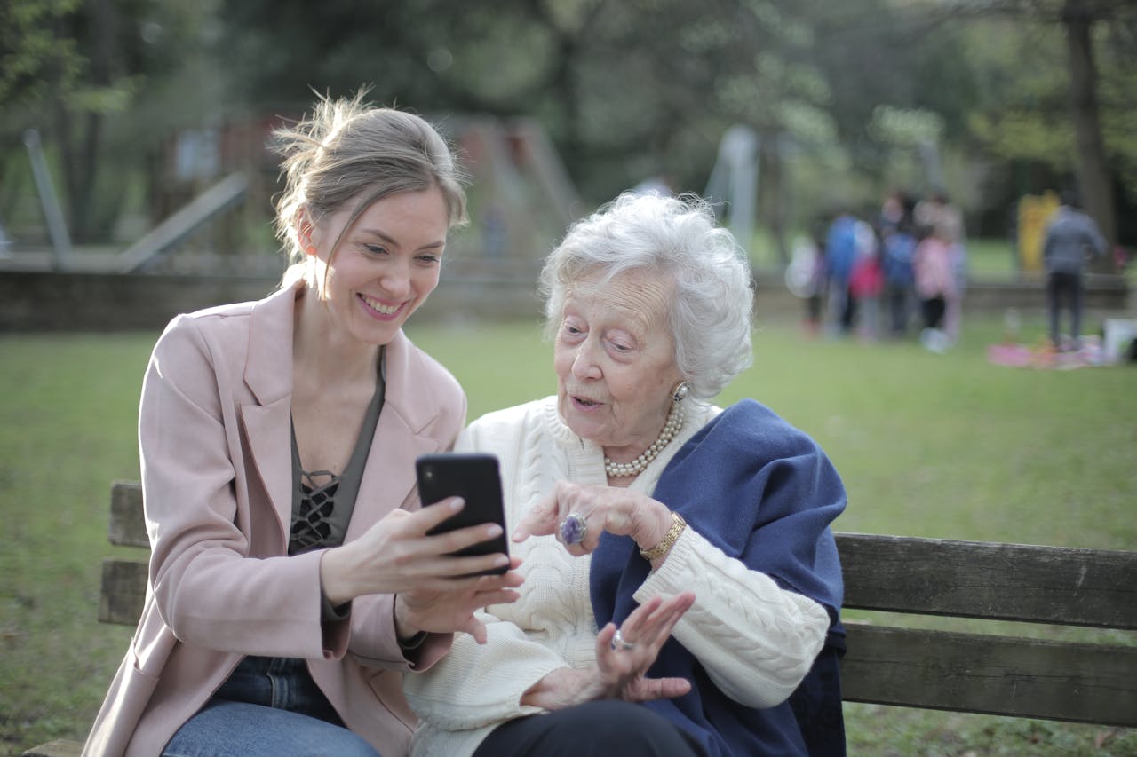Family discussing help at home in a calm and supportive way.